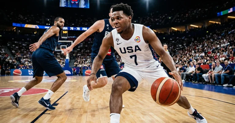 Basketballspieler der deutschen Nationalmannschaft bei einem Freiwurf