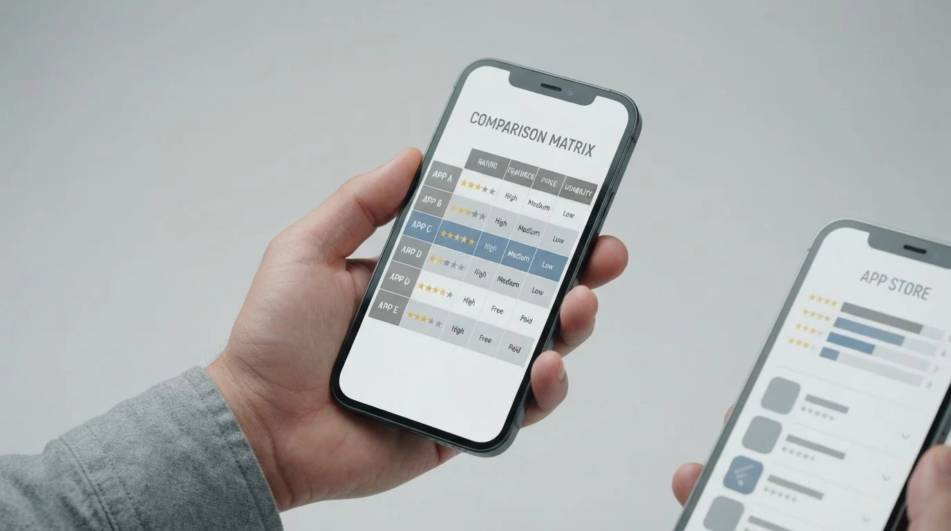 Vergleichstabelle mit Bewertungen von lizenzierten Sportwetten-Apps auf Android-Gerät