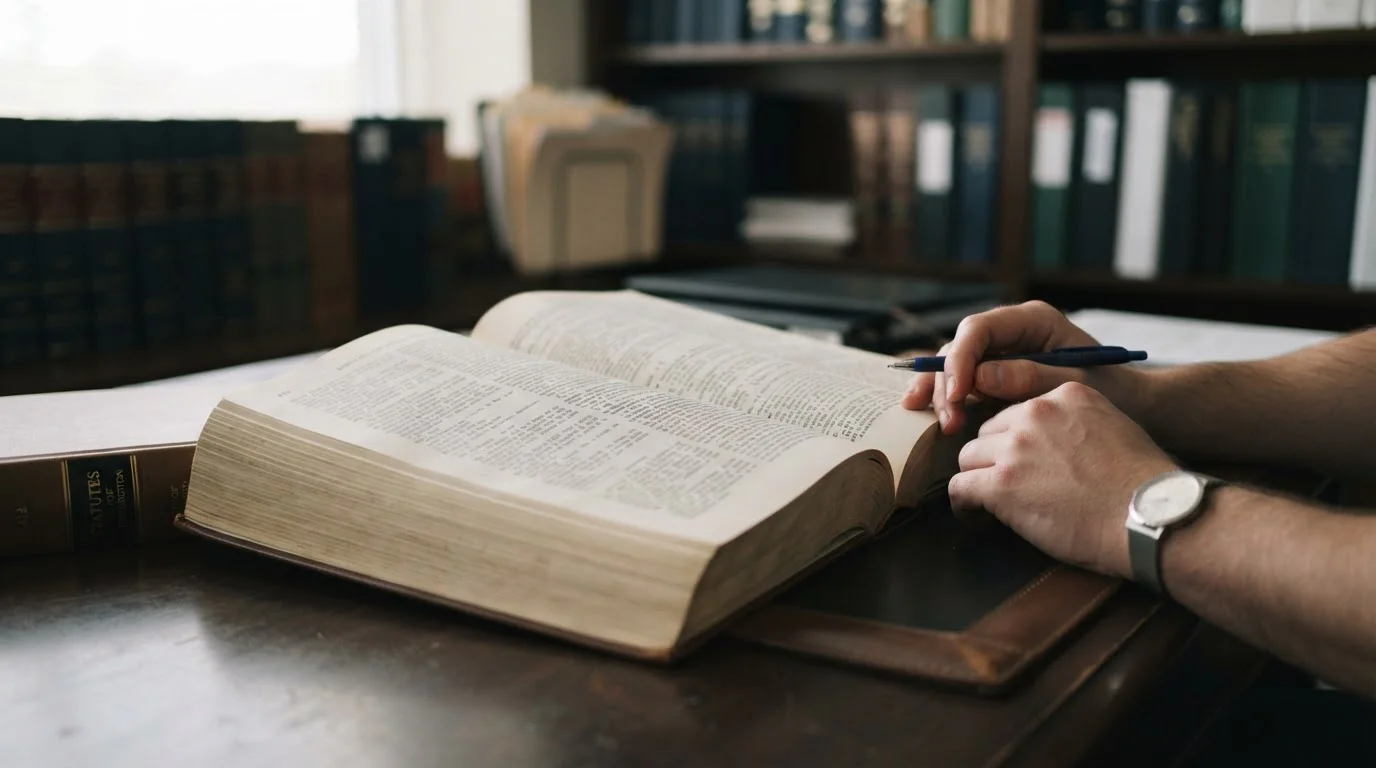 Gesetzestexte und Paragraphen symbolisieren rechtlichen Rahmen für Wettsteuer