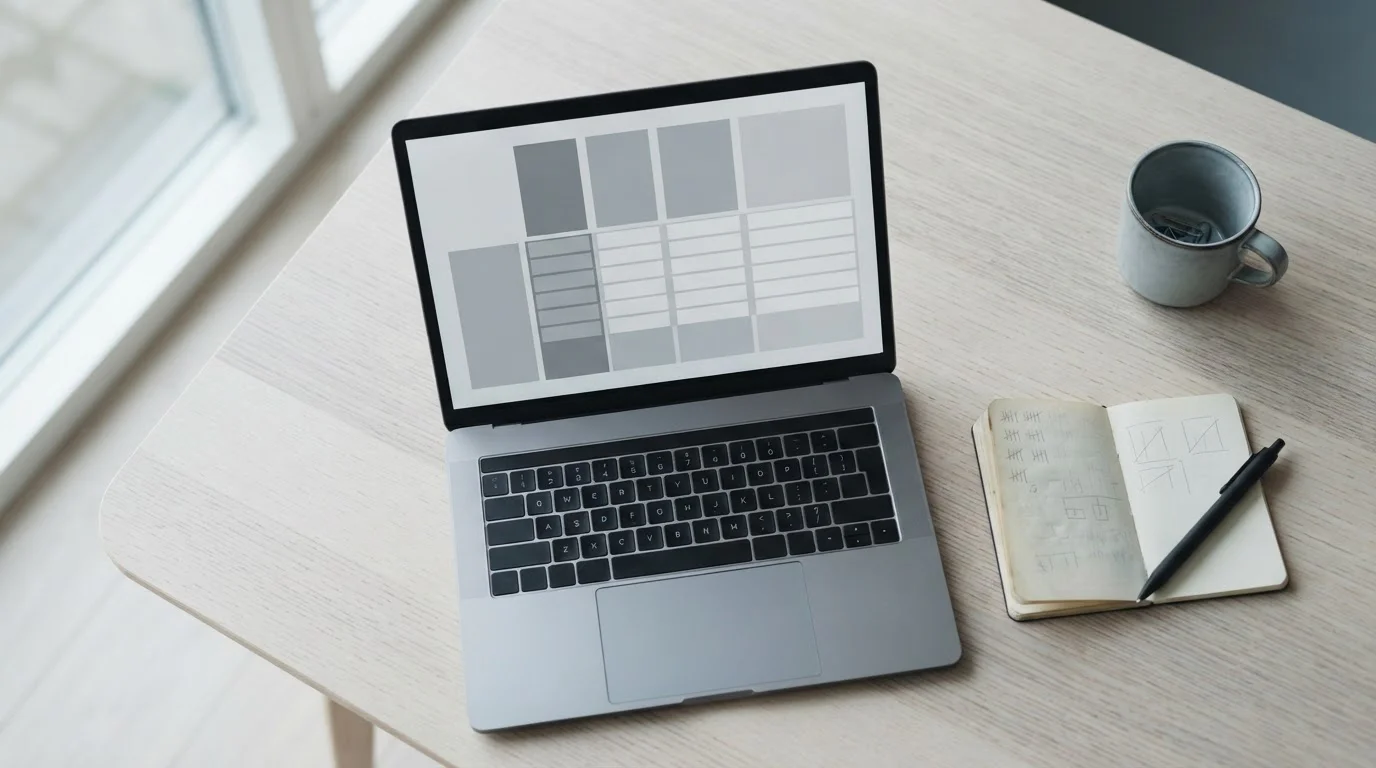 Neutraler Vergleich mehrerer Anbieteroptionen auf einem Laptopbildschirm