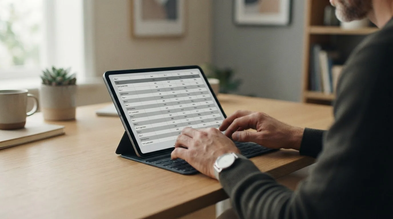 Vergleichstabelle verschiedener Wettanbieter auf Tablet-Display